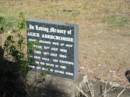 Alice Abercrombie (wife of Jack)
born 10 Jul 1882, died 18 Jul 1984
Anglican Cemetery, Sherwood.