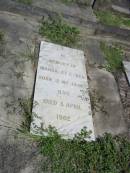 
Margaret COXEN
born 12 Nov 1839
Died 3 Apr 1902

Sherwood (Anglican) Cemetery, Brisbane
