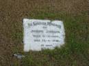 Joseph Johnson
Born 19-12-1884
Died 25-4-1974
Sherwood (Anglican) Cemetery, Brisbane