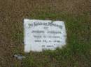 
Joseph Johnson
Born 19-12-1884
Died 25-4-1974

Sherwood (Anglican) Cemetery, Brisbane
