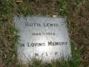 Ruth Lewis 1886-1968
Sherwood (Anglican) Cemetery, Brisbane