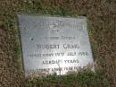 Robert Craig 19 Jul 1982 aged 81  Sherwood (Anglican) Cemetery, Brisbane 