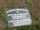 Louise Emily Smith
17-2-1965 aged 76
William John Smith
19-8-1966 aged 80
Sherwood (Anglican) Cemetery, Brisbane