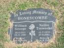 William George Honeycombe
26-6-1911 to 19-11-1997
Nellie Treweeke Honeycombe
11-7-1913 to 27-8-2001
Sherwood (Anglican) Cemetery, Brisbane