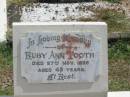 
Ruby Ann Tooth
Died 27 Nov 1938 aged 49

Sherwood (Anglican) Cemetery, Brisbane
