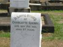 
Charlotte SHERRY
22 Feb 1925 aged 87

Sherwood (Anglican) Cemetery, Brisbane
