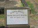 
George Ratcliffe HEMMING
16 Mar 1933

Sherwood (Anglican) Cemetery, Brisbane

