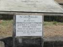 Annie Elizabeth ROBSON
4 Jan 1931 aged 39
(erected by her husband and son Llew)
Sherwood (Anglican) Cemetery, Brisbane