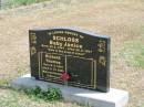 Baby Janice SCHLOSS
born 26-6-1941
Died 28-6-1941,
Richard Thomas
Born 9-2-1916
Died 9-10-200
husband of Burnace
Sherwood (Anglican) Cemetery, Brisbane