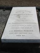 Anna Maria RANKEN
14 Nov 1916 aged 65
her son
Dudleigh Chalmers RANKEN
27 Jul 1916 aged 30
George RANKEN
28 Oct 1932 aged 84
Sherwood (Anglican) Cemetery, Brisbane