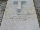 
Louisa Elizabeth HIGHFIELD
6 Feb 1909
William HIGHFIELD
9 Mar 1923

Sherwood (Anglican) Cemetery, Brisbane

