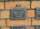 Amelia JUDGE
1-7-1963
aged 63
Sherwood (Anglican) Cemetery, Brisbane