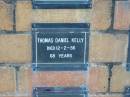 Thomas Daniel KELLY
12-2-56
68 yrs
Sherwood (Anglican) Cemetery, Brisbane