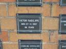 Victor RADCLIFFE
27-5-1957
88 yrs
Sherwood (Anglican) Cemetery, Brisbane