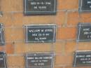 William W ATKIN
25-5-62
87 yrs
Sherwood (Anglican) Cemetery, Brisbane