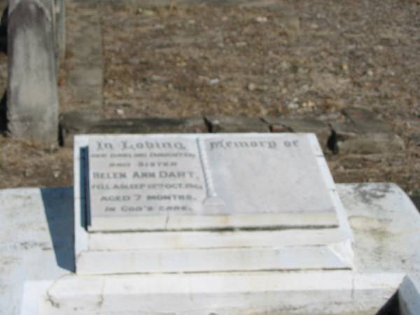 Helen Ann Dart 12 Oct 1964 aged 7 months  | Anglican Cemetery, Sherwood.  |   |   | 