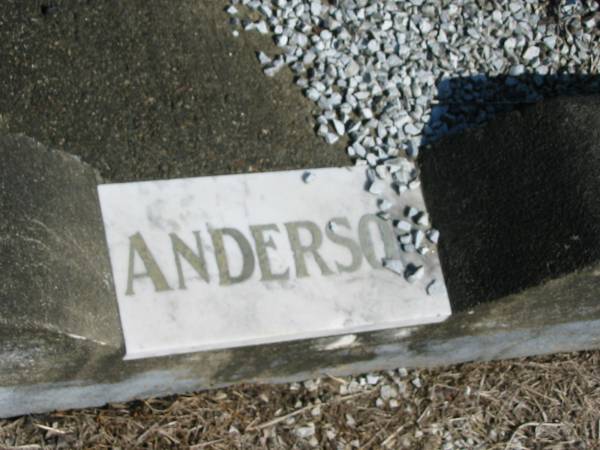 Anderson  | Anglican Cemetery, Sherwood.  |   |   | 