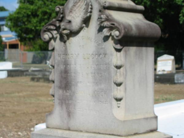 Henry Lucock 15 Jul 1895 aged 75  | Mary Ann Lucock ?????  | Anglican Cemetery, Sherwood.  |   |   | 