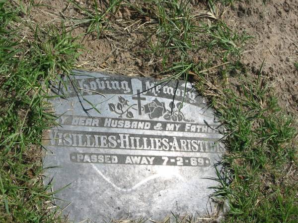 Visillies Hillies Aristidis  | 7-2-69  |   | Sherwood (Anglican) Cemetery, Brisbane  | 