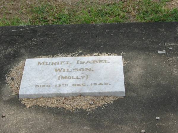 Murial Isabel WILSON (Molly)  | 13 Dec 1942  |   | Sherwood (Anglican) Cemetery, Brisbane  |   | 