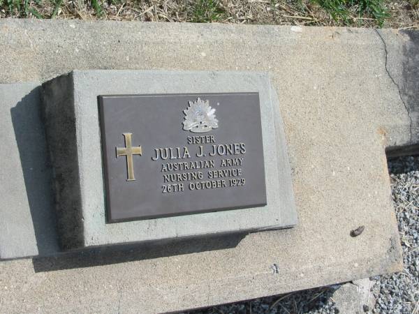 Julia J Jones  | 26 Oct 1929  |   | Sherwood (Anglican) Cemetery, Brisbane  |   | 