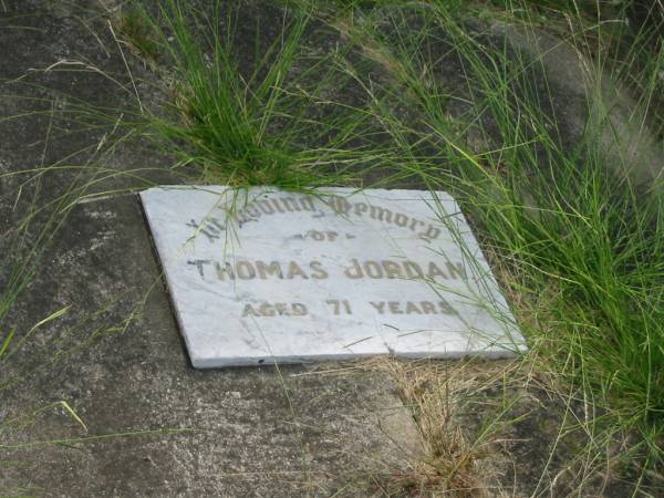 Thomas JORDAN  | aged 71 yrs  |   | Sherwood (Anglican) Cemetery, Brisbane  |   | 