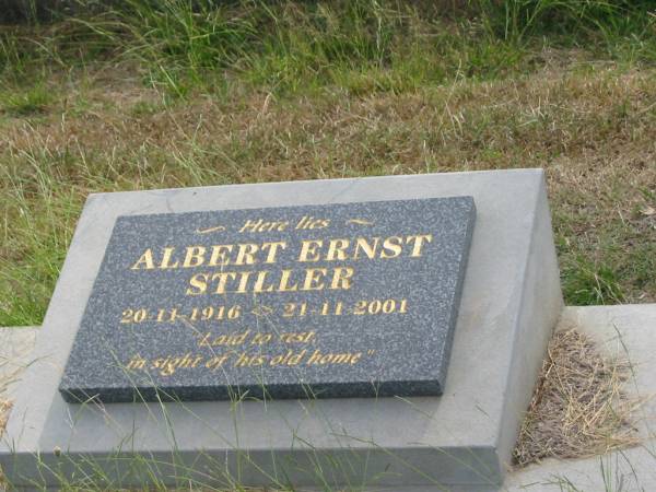 Albert Ernst STILLER  | 20-11-1916 to 21-11-2001  |   | Sherwood (Anglican) Cemetery, Brisbane  |   | 