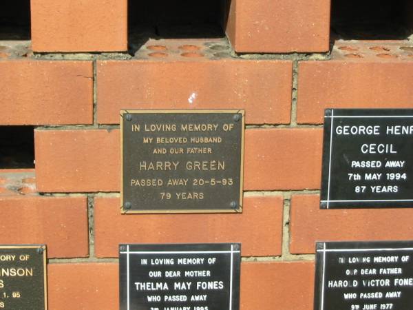 Harry GREEN  | 20-5-93  | 79 yrs  |   | Sherwood (Anglican) Cemetery, Brisbane  |   | 