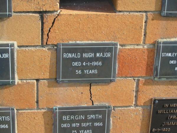Ronald Hugh MAJOR  | 4-1-1996  | 56 yrs  |   | Sherwood (Anglican) Cemetery, Brisbane  | 