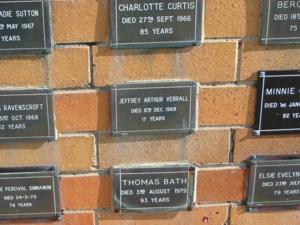 Jeffrey Arthur VERRALL  | 8 Dec 1968  | 17 yrs  |   | Sherwood (Anglican) Cemetery, Brisbane  | 