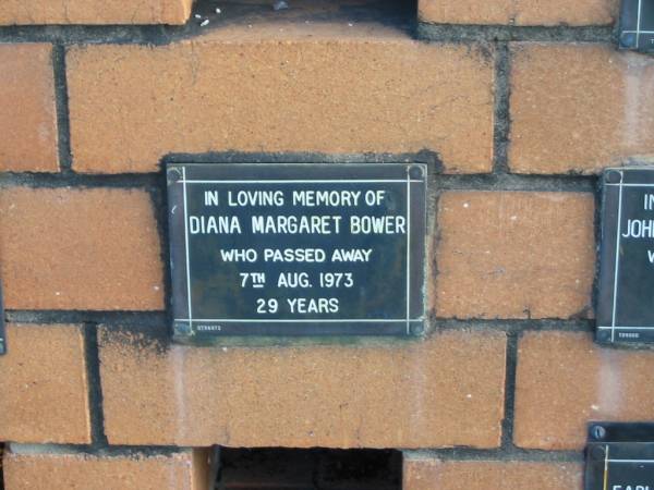 Diana Margaret BOWER  | 7 Aug 1973  | 29 yrs  |   | Sherwood (Anglican) Cemetery, Brisbane  | 