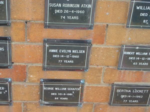 Annie Evelyn NIELSEN  | 14-12-1960  | 77 yrs  |   | Sherwood (Anglican) Cemetery, Brisbane  | 