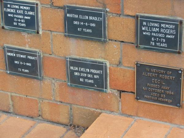 Hilda Evelyn PROUATT  | 25 Dec 1971  | 82 yrs  |   | Sherwood (Anglican) Cemetery, Brisbane  | 