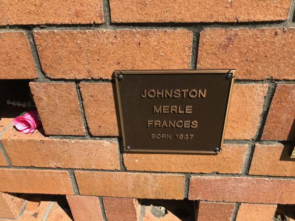 Johnston Merle FRANCES  | b: 1937  |   | Sherwood (Anglican) Cemetery, Brisbane  |   | 