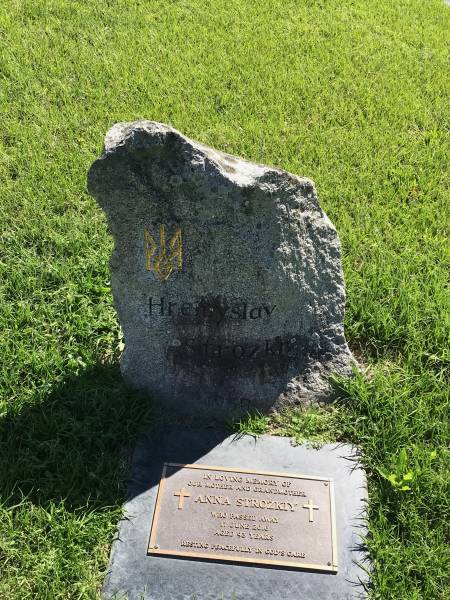 Hrenryslav Strozkiy  | d: 1950  |   | Anna STROZKIY  | d: 17 Jun 2016 aged 93  |   | Sherwood (Anglican) Cemetery, Brisbane  |   |   | 