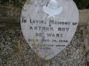 Arthur Roy SCHWARZ, died 14 Nov 1945; Silverleigh Lutheran cemetery, Rosalie Shire 