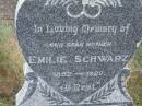 Emilie SCHWARZ, mother, 1852 - 1929; Silverleigh Lutheran cemetery, Rosalie Shire 