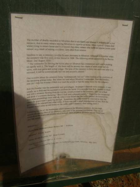 Silverton cemetery,  | New South Wales  | 