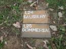 SALISBURY; GOMMERSAL; Slacks Creek St Mark's Anglican cemetery, Daisy Hill, Logan City 