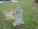 William Henry STUART,
died 14 June 1897 aged 69 years;
Violet, grand-daughter;
Slacks Creek St Marks Anglican cemetery, Daisy Hill, Logan City