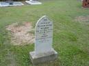 
William Henry STUART,
died 14 June 1897 aged 69 years;
Violet, grand-daughter;
Slacks Creek St Marks Anglican cemetery, Daisy Hill, Logan City
