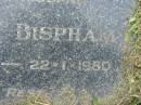 Norman BISPHAM, husband,
16-5-1902 - 22-1-1980;
Slacks Creek St Marks Anglican cemetery, Daisy Hill, Logan City