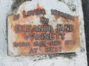 Eleanor Jane WINNETT, born 1885 died 1979; Slacks Creek St Mark's Anglican cemetery, Daisy Hill, Logan City 