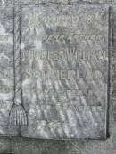 Hilda May SOMMERLAD, mother,
died 4 Sept 1937 aged 57 years;
Charles William SOMMERLAD, father,
died 27 Feb 1948 aged 68 years;
Slacks Creek St Marks Anglican cemetery, Daisy Hill, Logan City