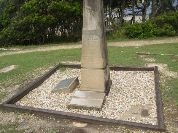 Louis LAINE,  | native of Brittany France,  | drowned 2 June 1864 aged 25 years;  | Frederick Woodward ELLIS,  | drowned 2 June 1864 aged 27 years;  | South West Rocks, New South Wales  | 