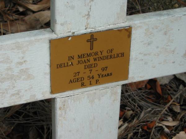 Della Joan WINDERLICH died 27 July 97 aged 54 years,  | St Alban The Martyr Anglican Church (Auchenflower, Brisbane)  | 