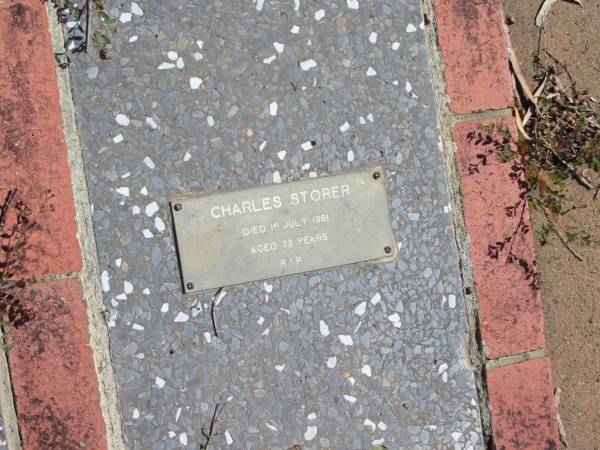 Charles STORER  | 1 Jul 1961  | aged 73 yrs  |   | St Margarets Anglican memorial garden, Sandgate, Brisbane  |   | 