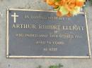 Arthur Robert ELLIOTT 28 Oct 1992,aged 74 Stone Quarry Cemetery, Jeebropilly, Ipswich 
