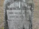 Beatrice H ELLIOTT 26 Dec 1902 aged 14 months Stone Quarry Cemetery, Jeebropilly, Ipswich 