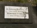Winifred TYRRELL, mother, died 9 Nov 1983; Tallebudgera Catholic cemetery, City of Gold Coast 
